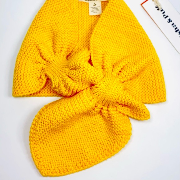 NWT MISHA&PUFF Adult Women Scarf 100% Merino Wool Knit Neck Warmer Yellow (g41) - Picture 2 of 12